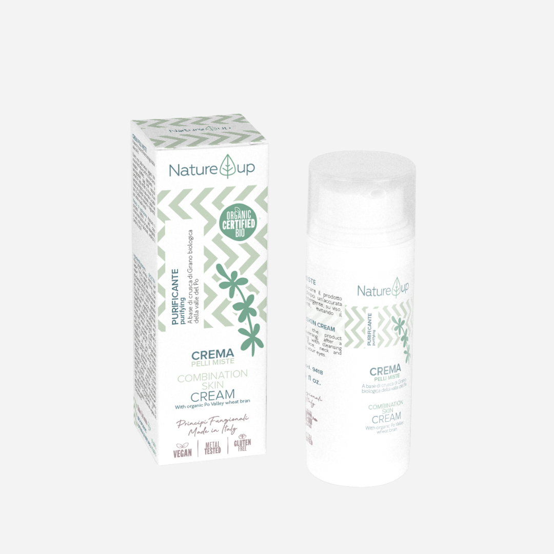 Naturys “Nature Up” veido kremas riebiai ir mišriai odai su kviečių sėlenomis