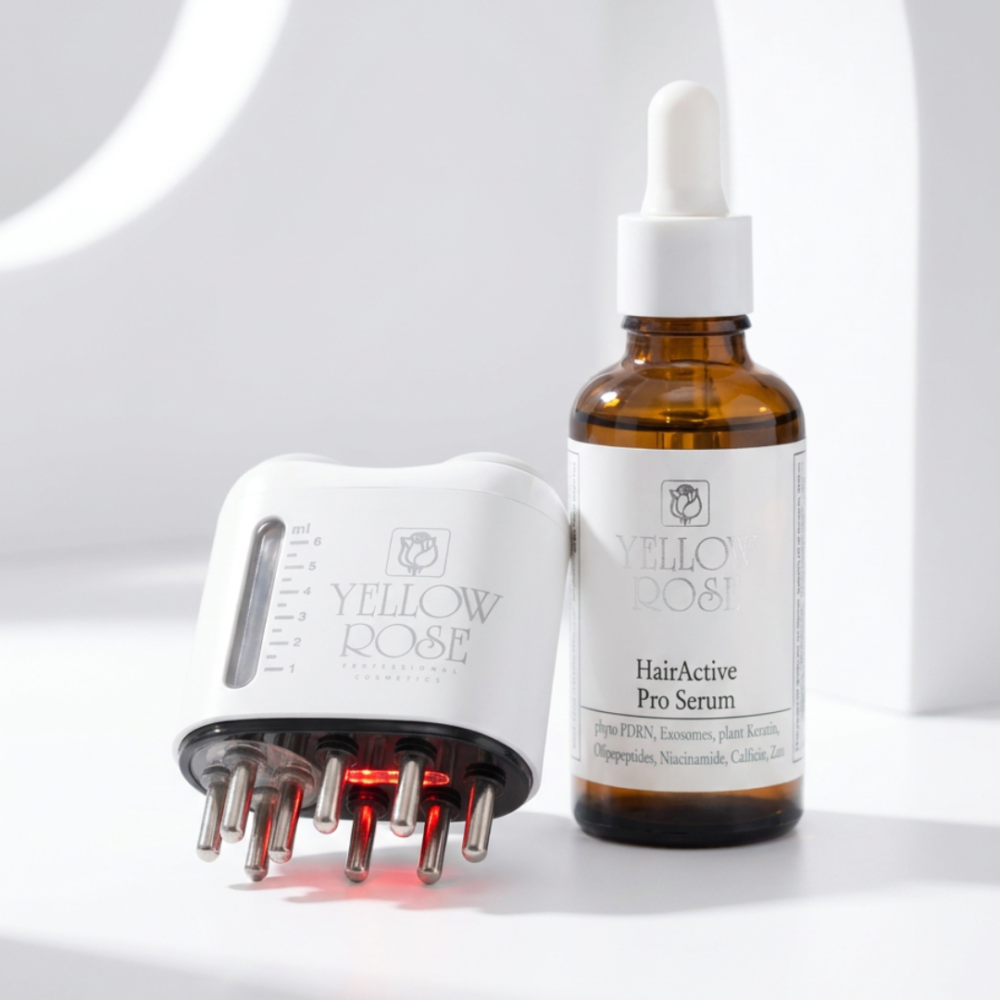 Yellow Rose serumas plaukų augimui su egzosomomis – HairActive Pro Serum